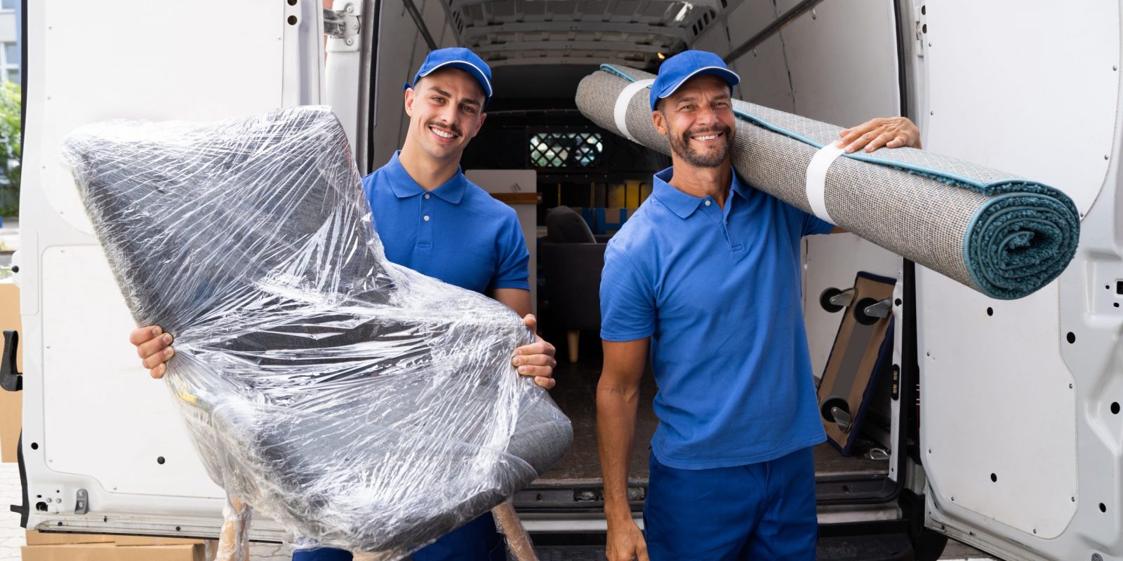 Movers Doing Furniture And Carpet Removal