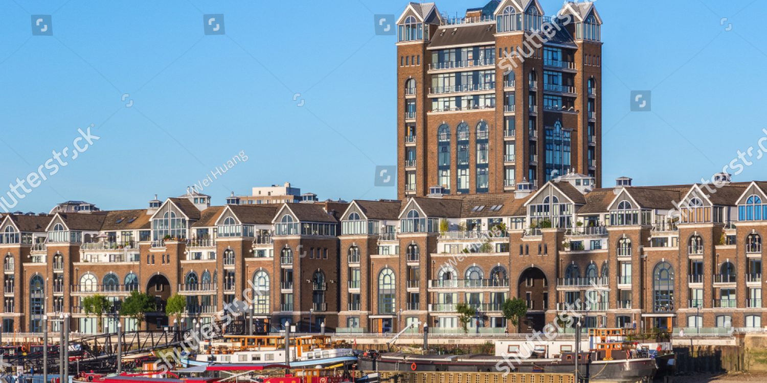 Plantation Wharf, a riverside commercial development, between Battersea and Wandsworth bridges in London